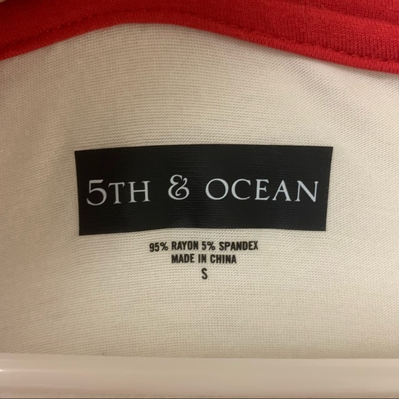 5th & Ocean Wisconsin Badgers Collegiate Baseball Tee - Picture 3 of 5